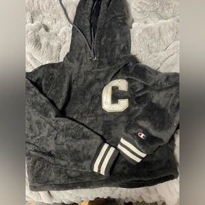 CHAMPION FURRY CROPPED HOODIE